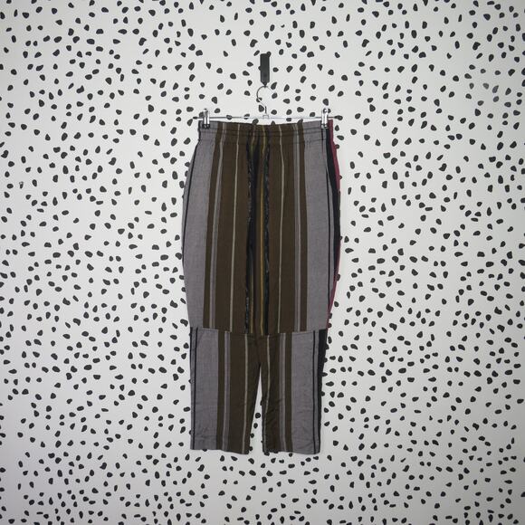 Apiece Apart Striped Boho Cropped Floris Casual Pants - Picture 5 of 11